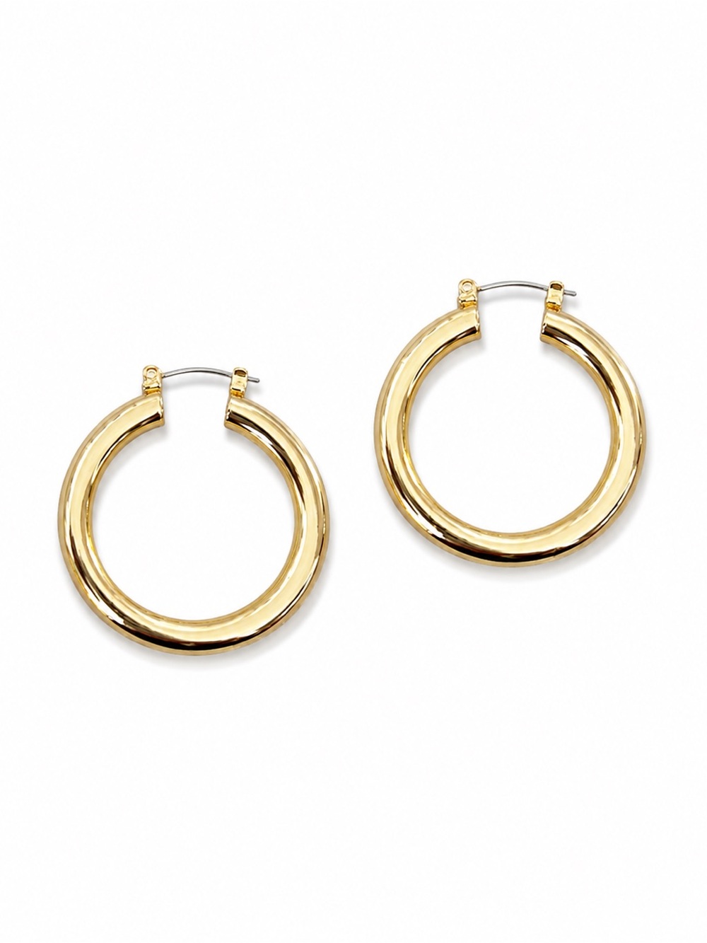 House of Harlow 1960 Polished Gold Chunky Hoop Earrings- Small